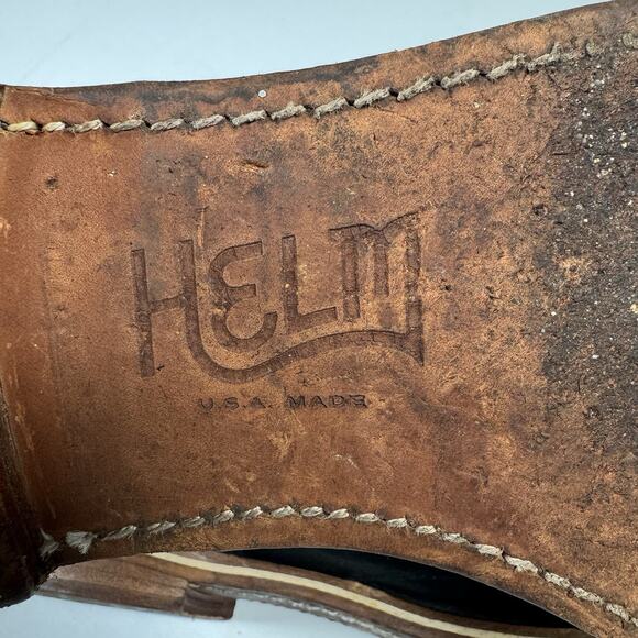 HELM Men’s Black Leather Zip Ankle Boots 11M USA Made Minimalist Core - Picture 5 of 9